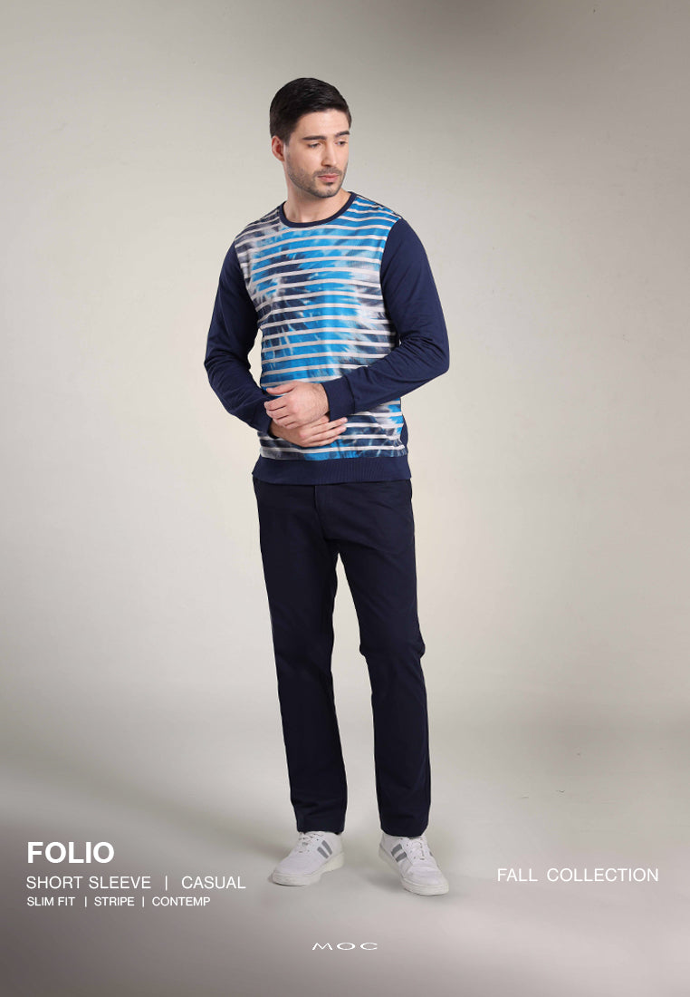 MOC Sweatshirt Lengan Panjang Pria Folio - Navy