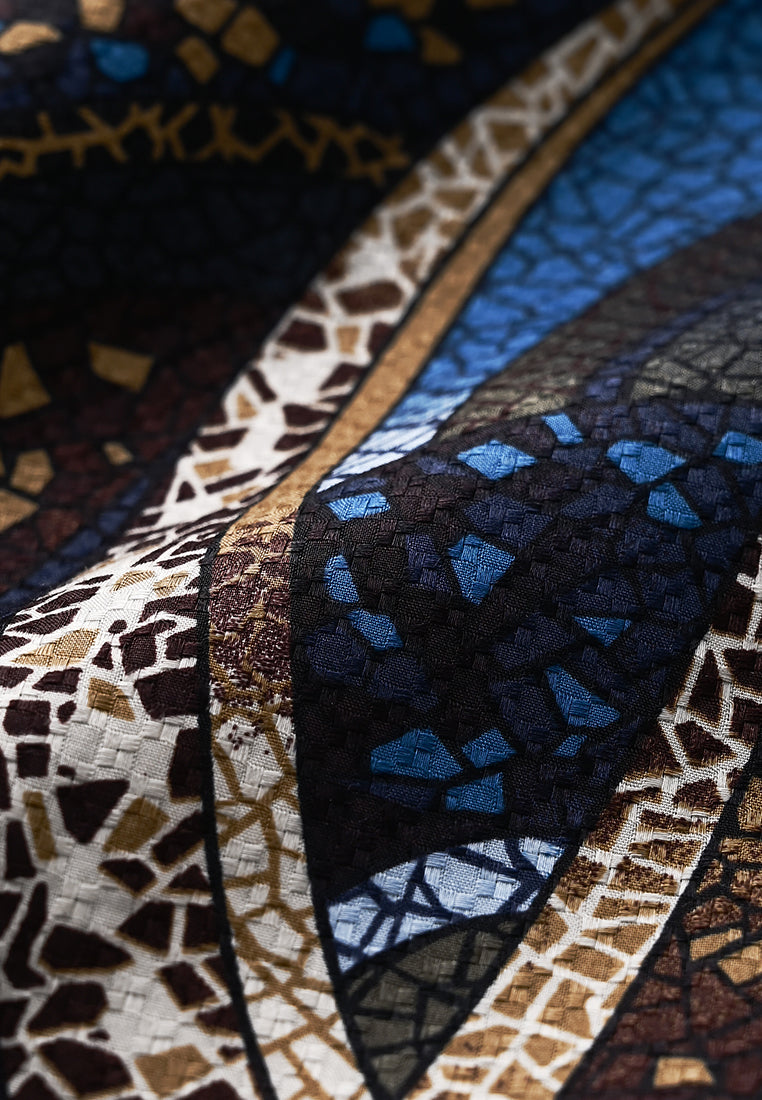 MOC Kemeja Motif Lengan Panjang Pria Falco - Blue