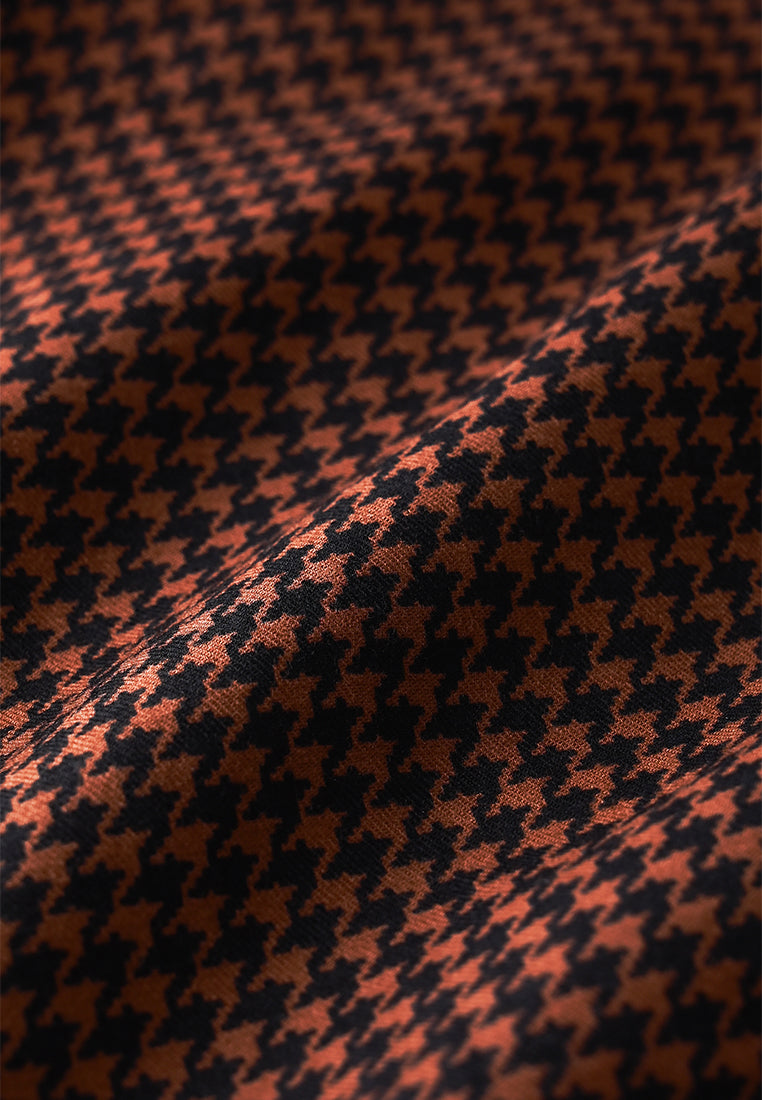 MOC Kemeja Motif Lengan Panjang Pria HONDU - Brown