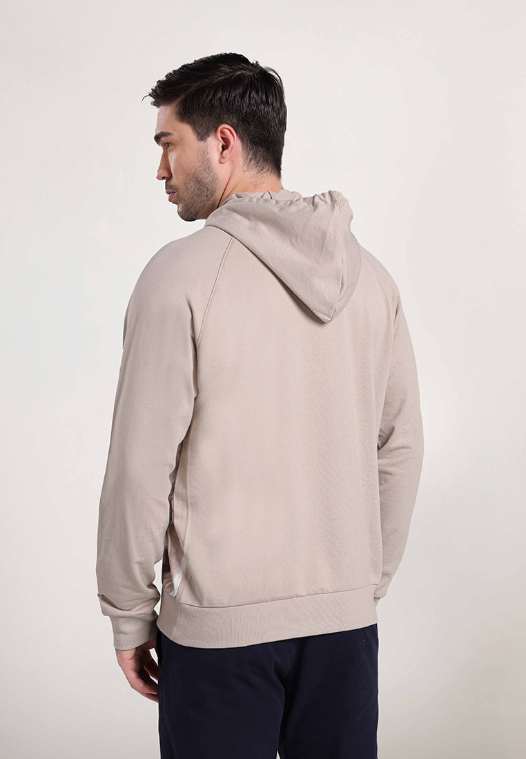 MOC Sweater Hoodie Pria Lengan Panjang TOMPTON-KHAKI