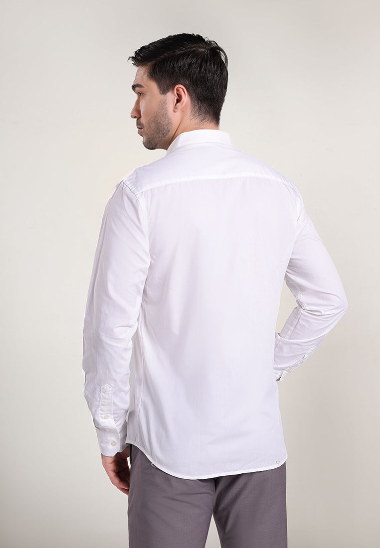 MOC Kemeja Lengan Panjang Pria WESLEY - White