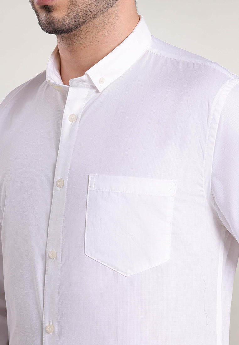MOC Kemeja Lengan Panjang Pria WESLEY - White