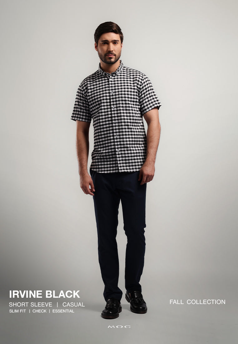 MOC Kemeja Lengan Pendek Pria IRVINE - BLACK