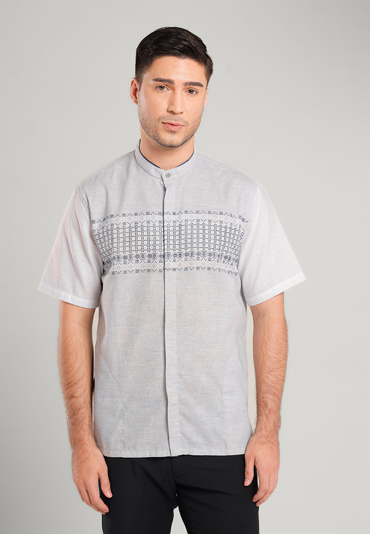 MOC Kemeja Koko Lengan Pendek Pria ARIFIN - GREY