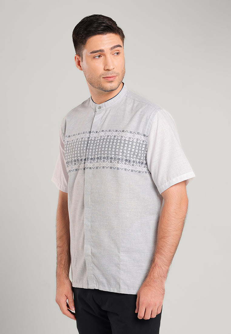 MOC Kemeja Koko Lengan Pendek Pria ARIFIN - GREY