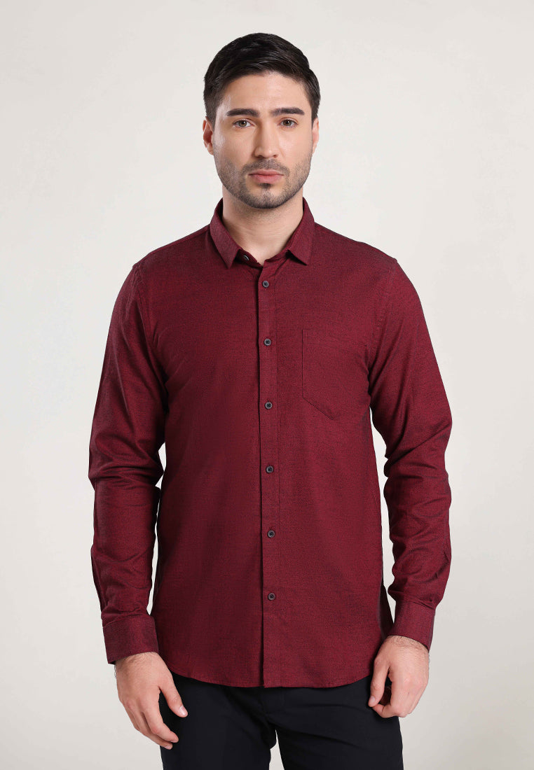 MOC Kemeja Lengan Panjang Pria REED - RED
