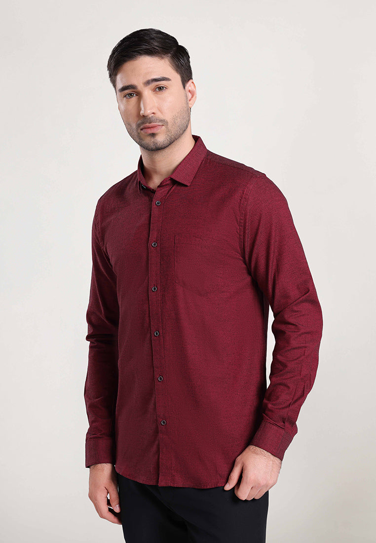 MOC Kemeja Lengan Panjang Pria REED - RED