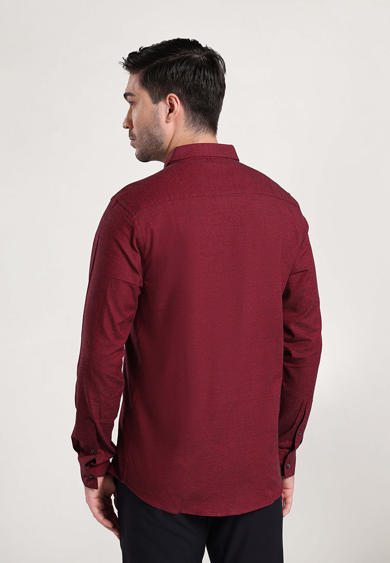 MOC Kemeja Lengan Panjang Pria REED - RED