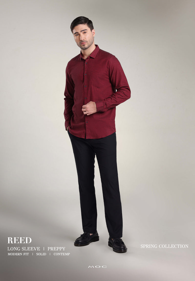 MOC Kemeja Lengan Panjang Pria REED - RED