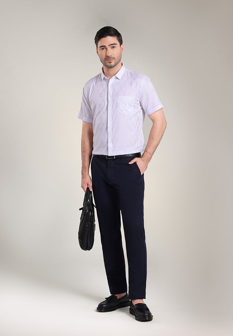 MOC Kemeja Lengan Pendek Pria BRECON - White