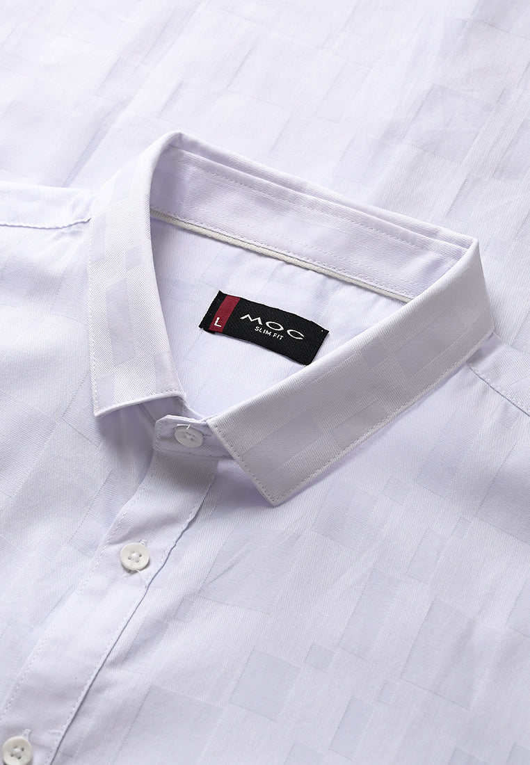 MOC Kemeja Lengan Pendek Pria BRECON - White