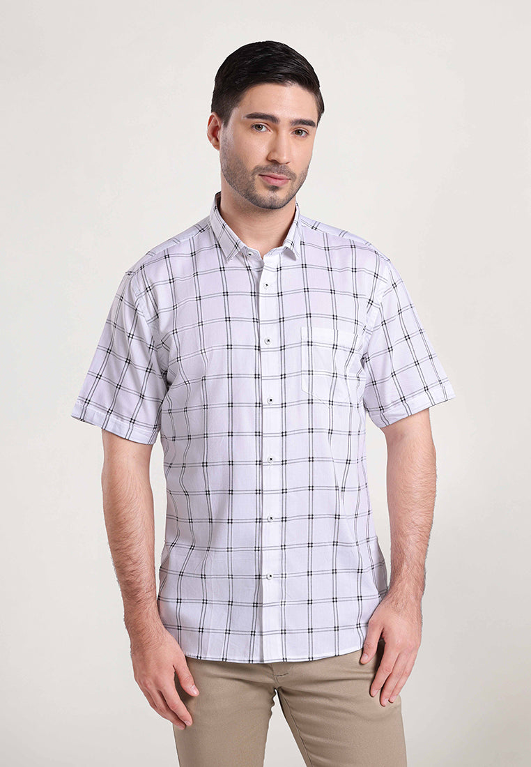 MOC Kemeja Lengan Pendek Pria SIELLO - White
