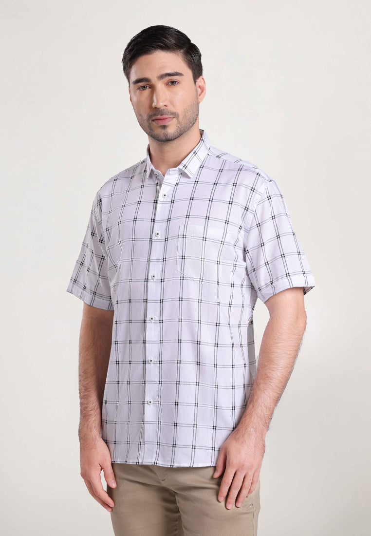 MOC Kemeja Lengan Pendek Pria SIELLO - White