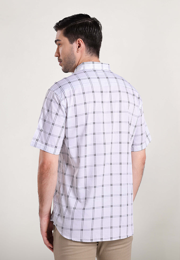 MOC Kemeja Lengan Pendek Pria SIELLO - White