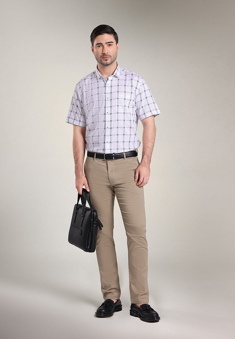 MOC Kemeja Lengan Pendek Pria SIELLO - White