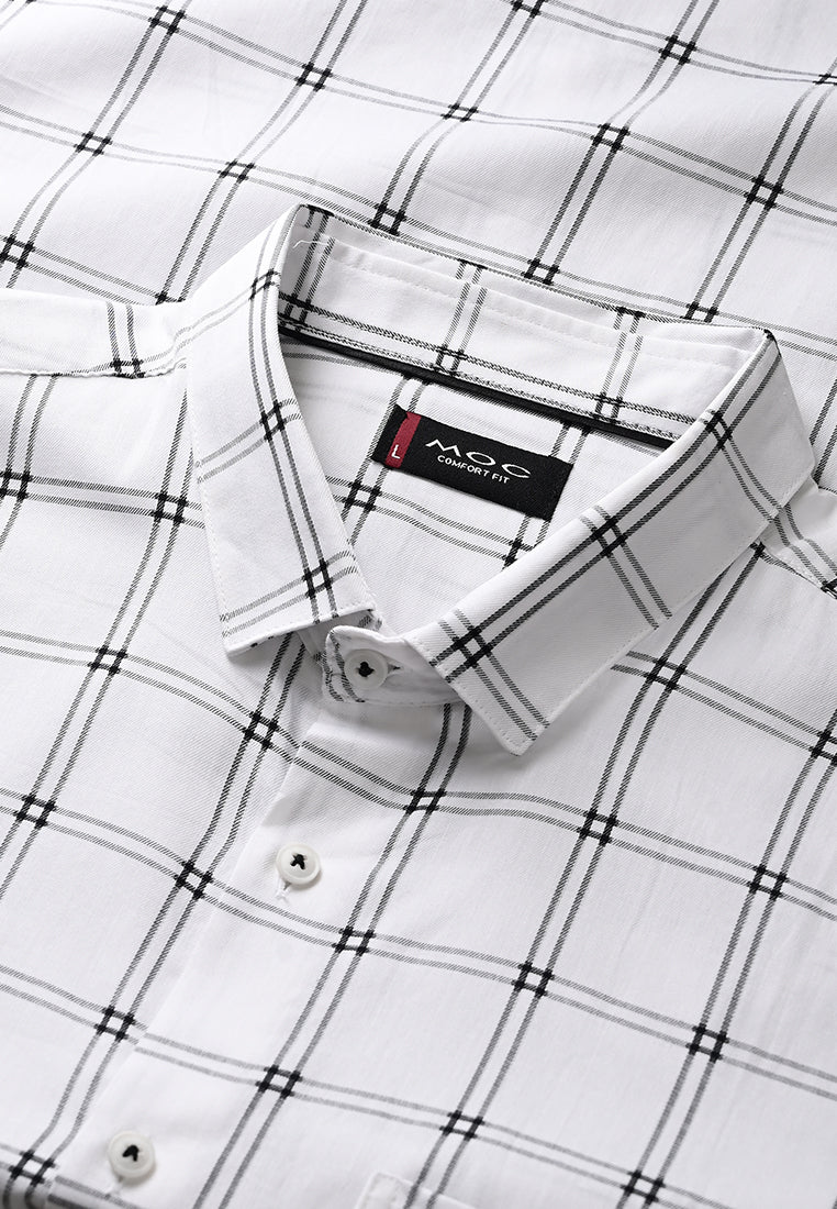 MOC Kemeja Lengan Pendek Pria SIELLO - White