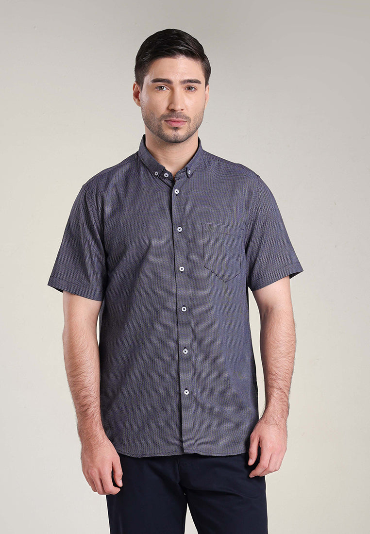 MOC Kemeja Lengan Pendek Pria REMARK - Black