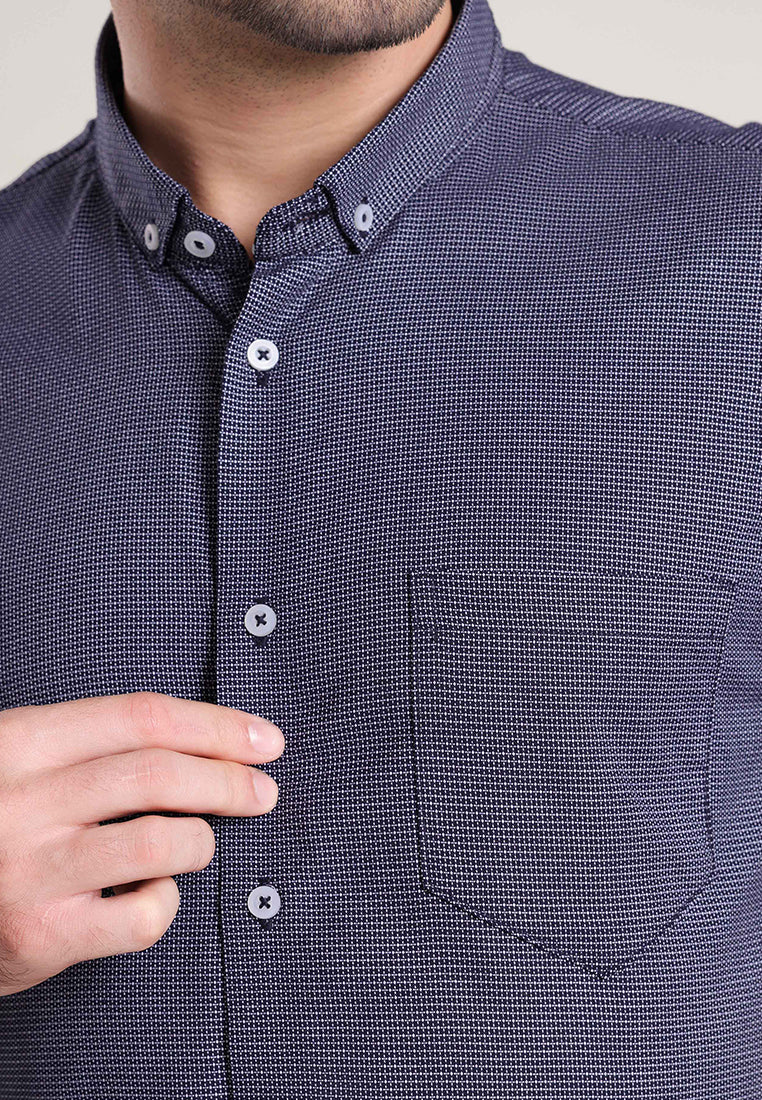 MOC Kemeja Lengan Pendek Pria REMARK - Black