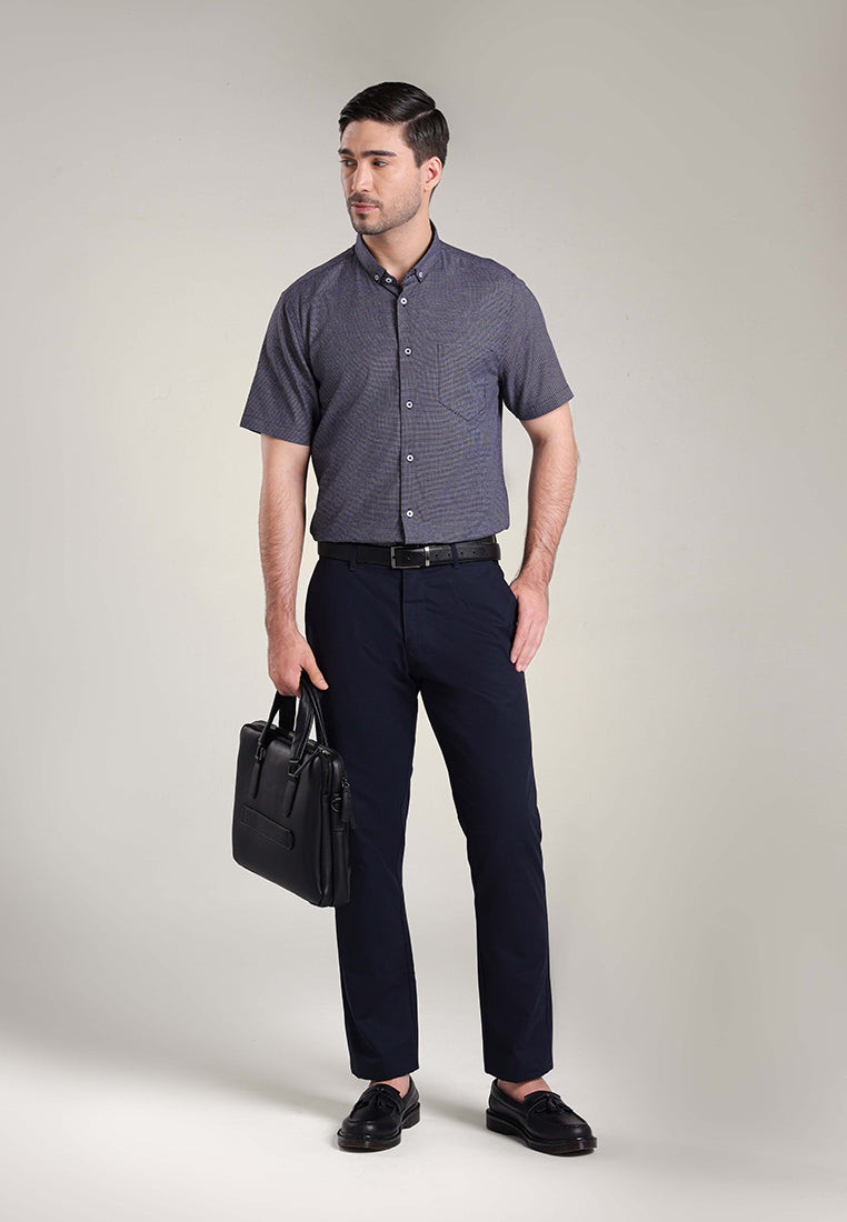MOC Kemeja Lengan Pendek Pria REMARK - Black