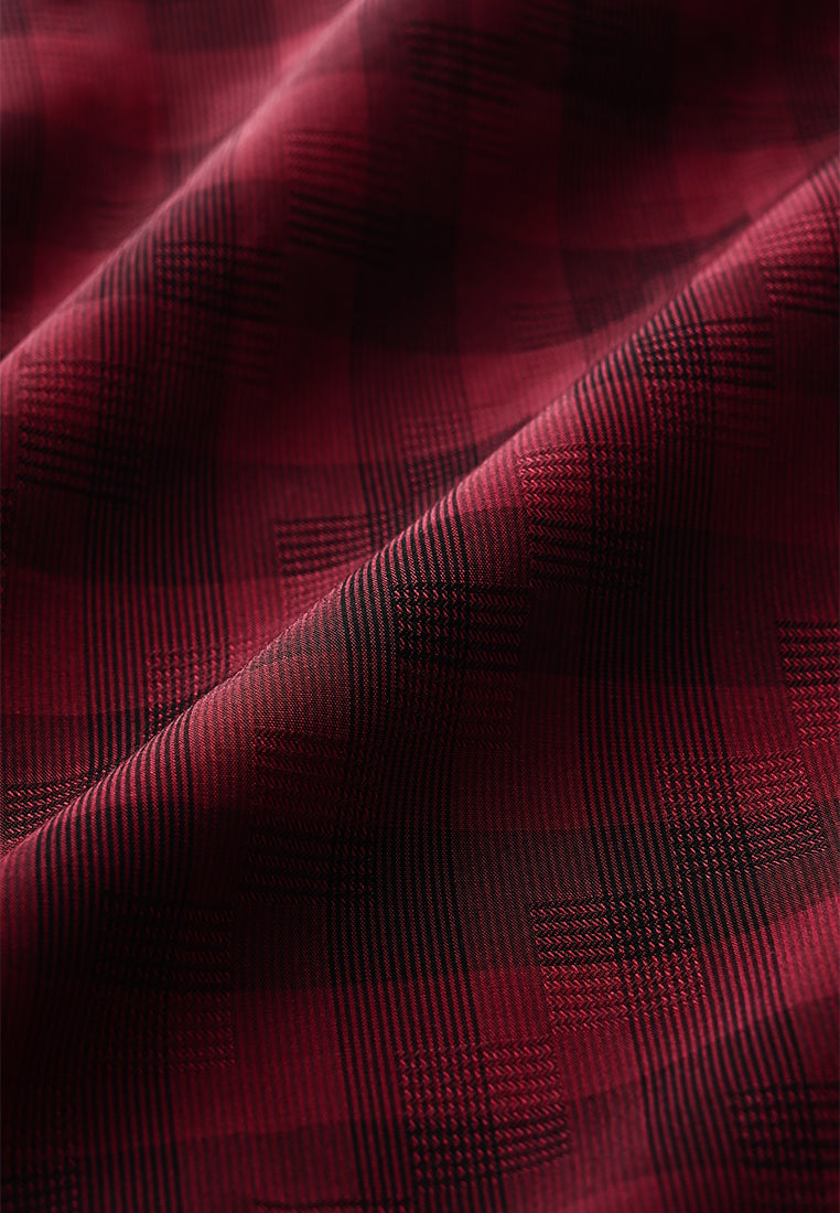 MOC Kemeja Lengan Panjang Pria KENT-MAROON