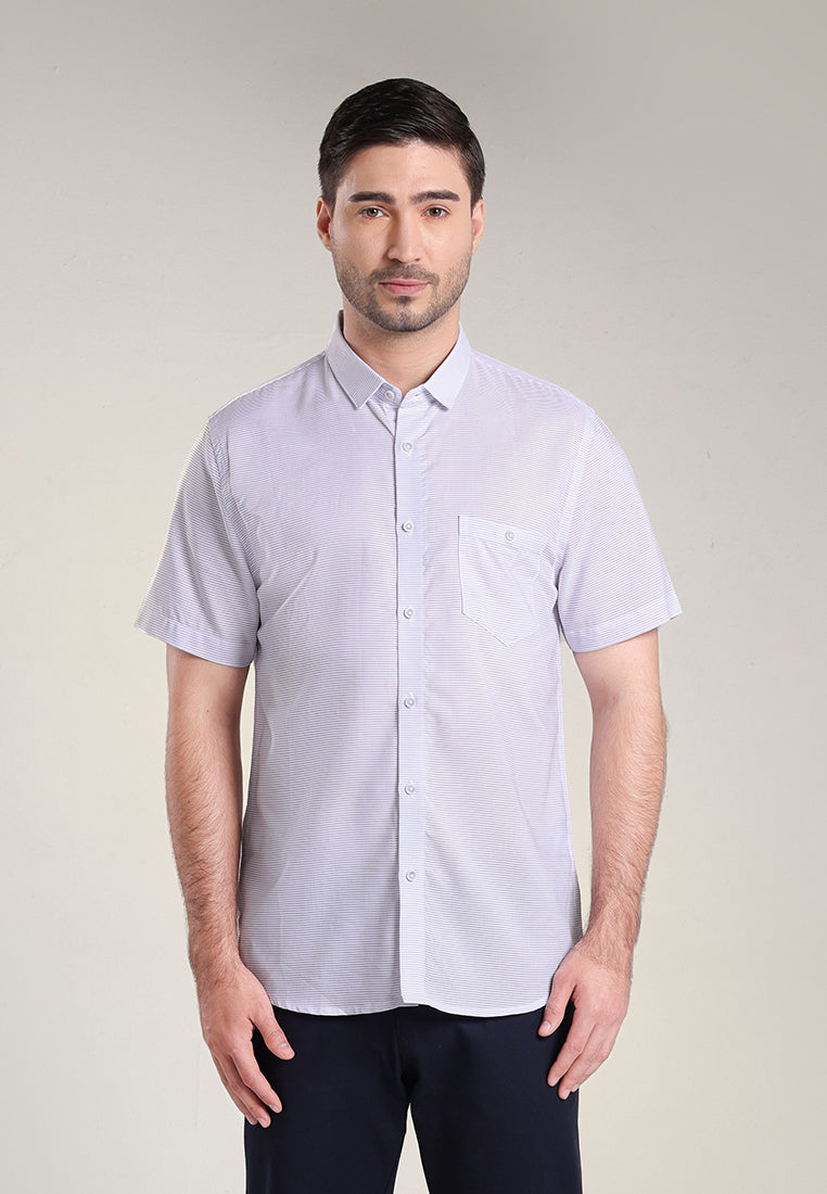 MOC Kemeja Lengan Pendek Pria LEVI - White