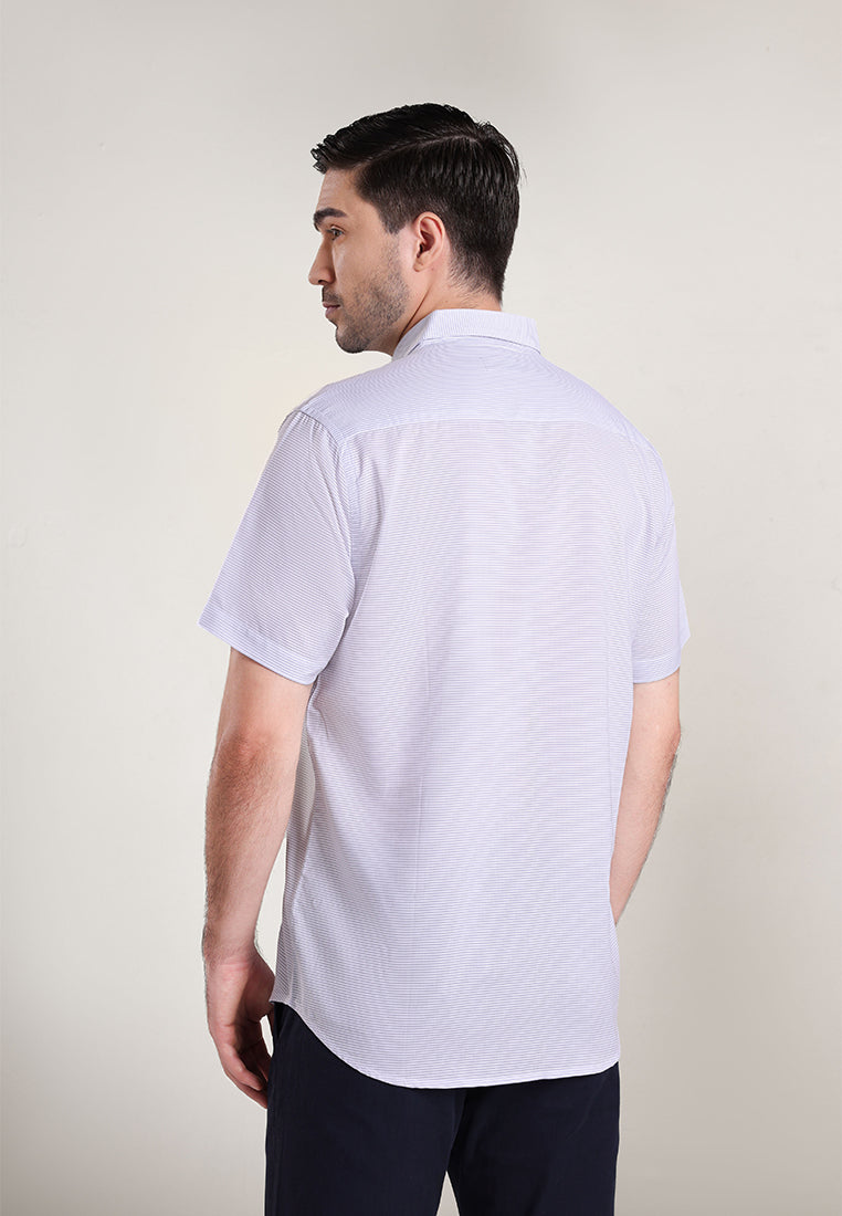 MOC Kemeja Lengan Pendek Pria LEVI - White