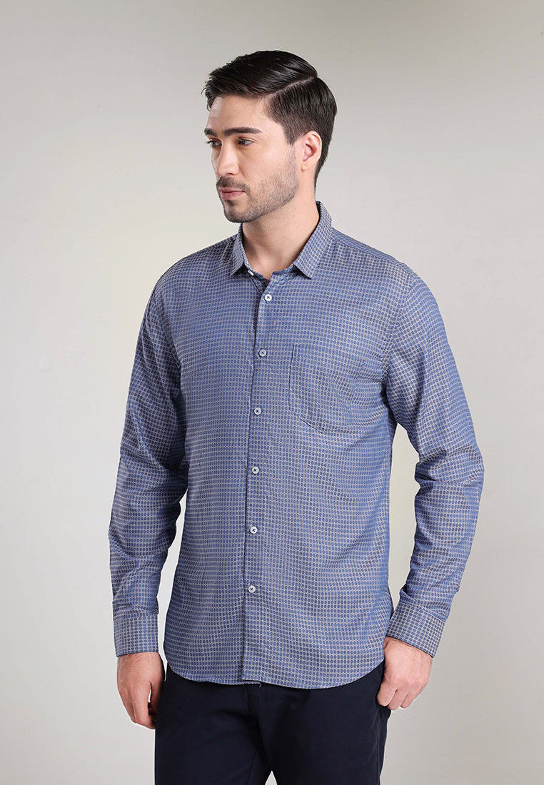 MOC Kemeja Lengan Panjang Pria ORSON-NAVY