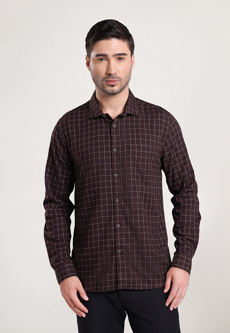MOC Kemeja Lengan Panjang Pria GRAHAM - BROWN