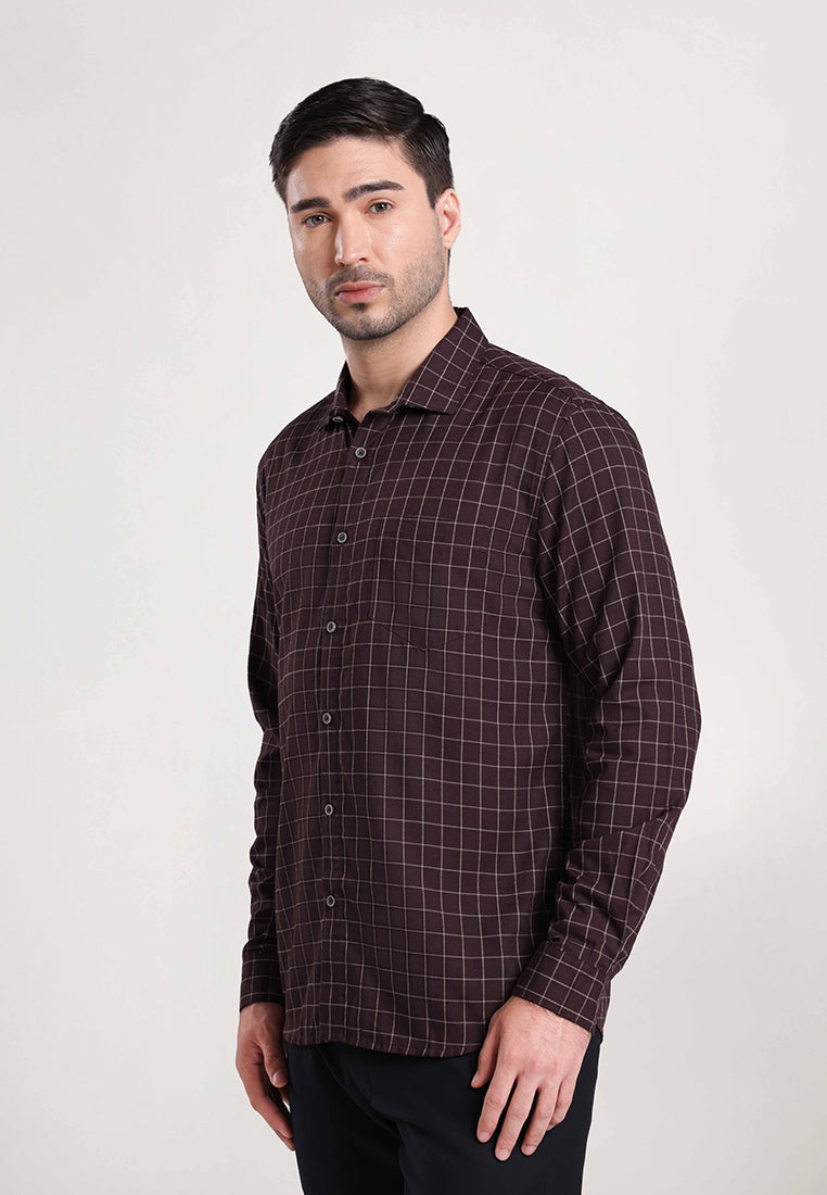 MOC Kemeja Lengan Panjang Pria GRAHAM - BROWN
