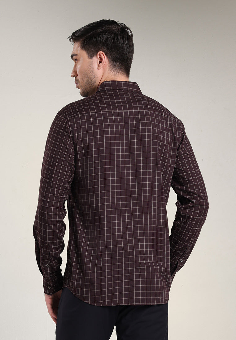 MOC Kemeja Lengan Panjang Pria GRAHAM - BROWN