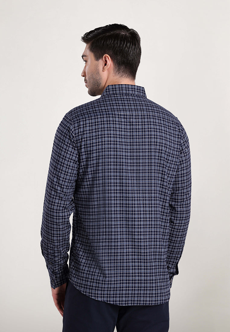 MOC Kemeja Lengan Panjang Pria GRAHAM - NAVY