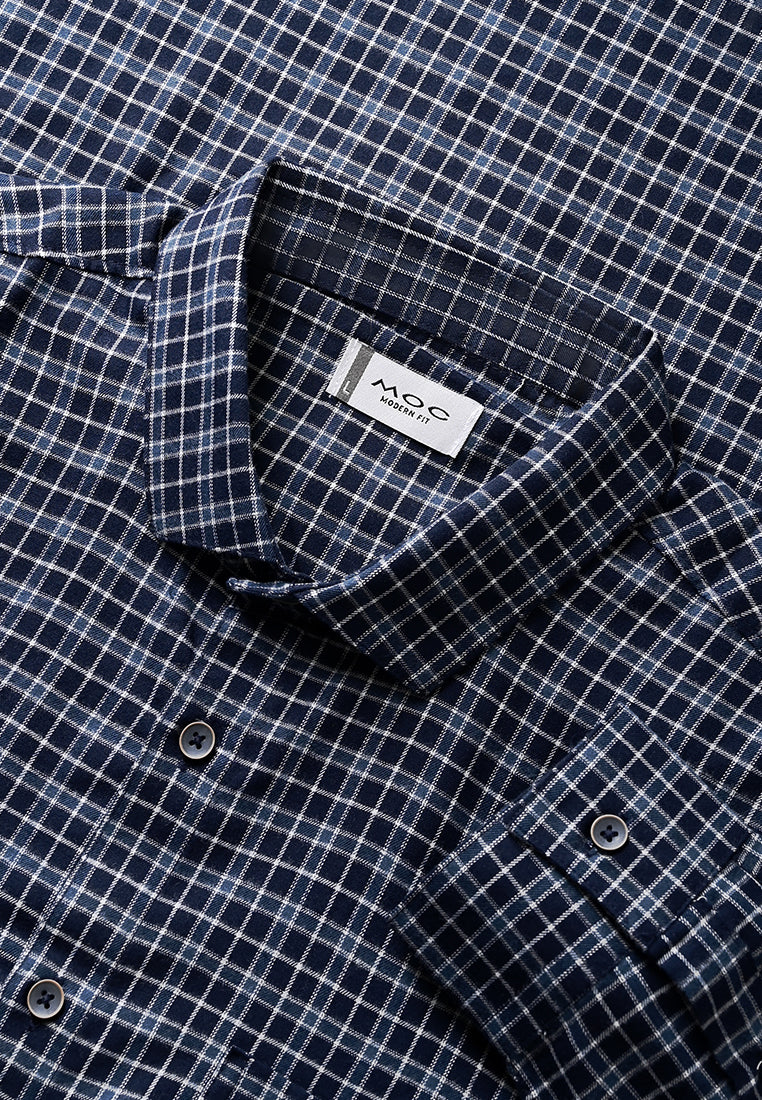 MOC Kemeja Lengan Panjang Pria GRAHAM - NAVY