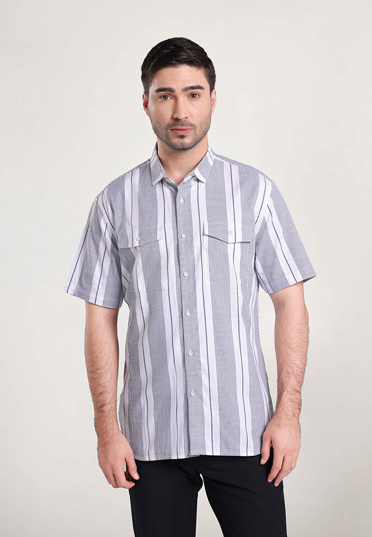 MOC Kemeja Lengan Pendek Pria ABCOTT - White
