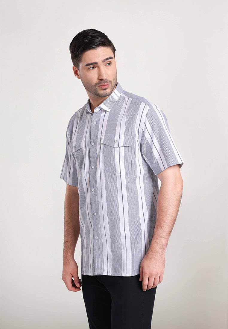 MOC Kemeja Lengan Pendek Pria ABCOTT - White