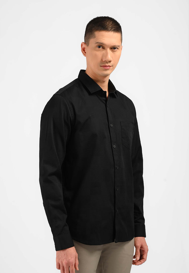 MOC Kemeja Lengan Panjang Pria CEDERIC-BLACK