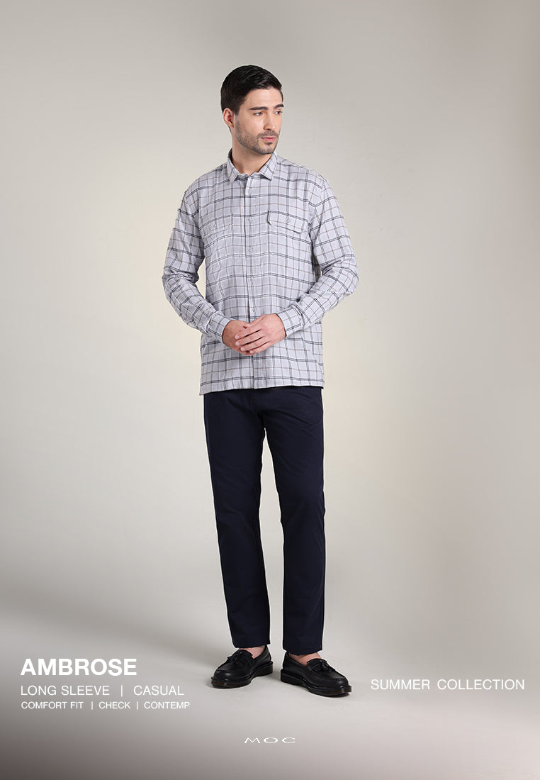 MOC Kemeja Lengan Panjang Pria AMBROSE-GREY