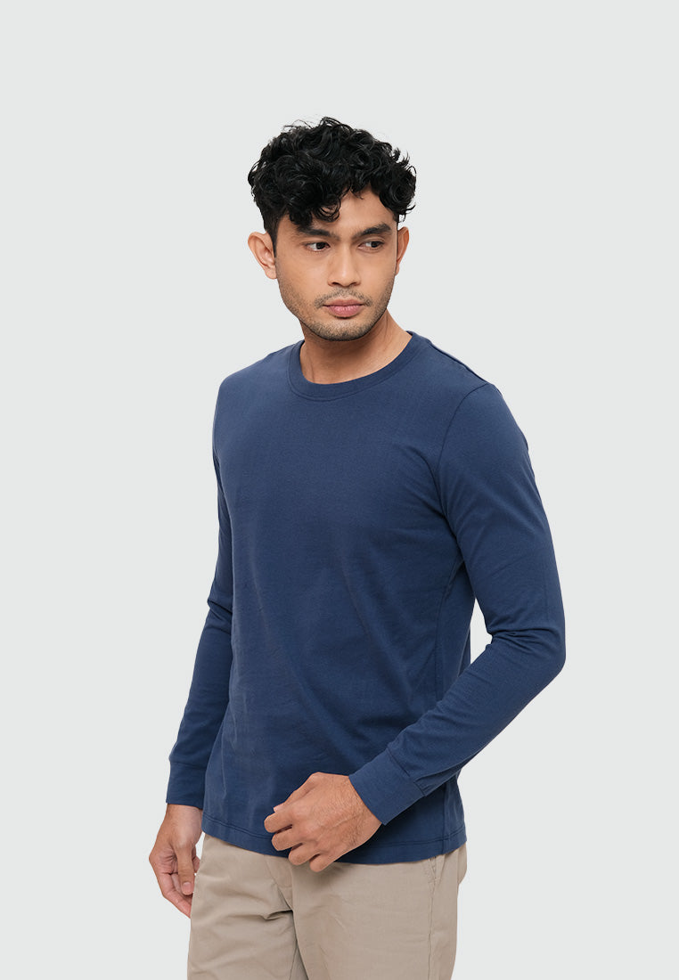MOC T-Shirt Lengan Panjang Pria ABERDEEN - NAVY