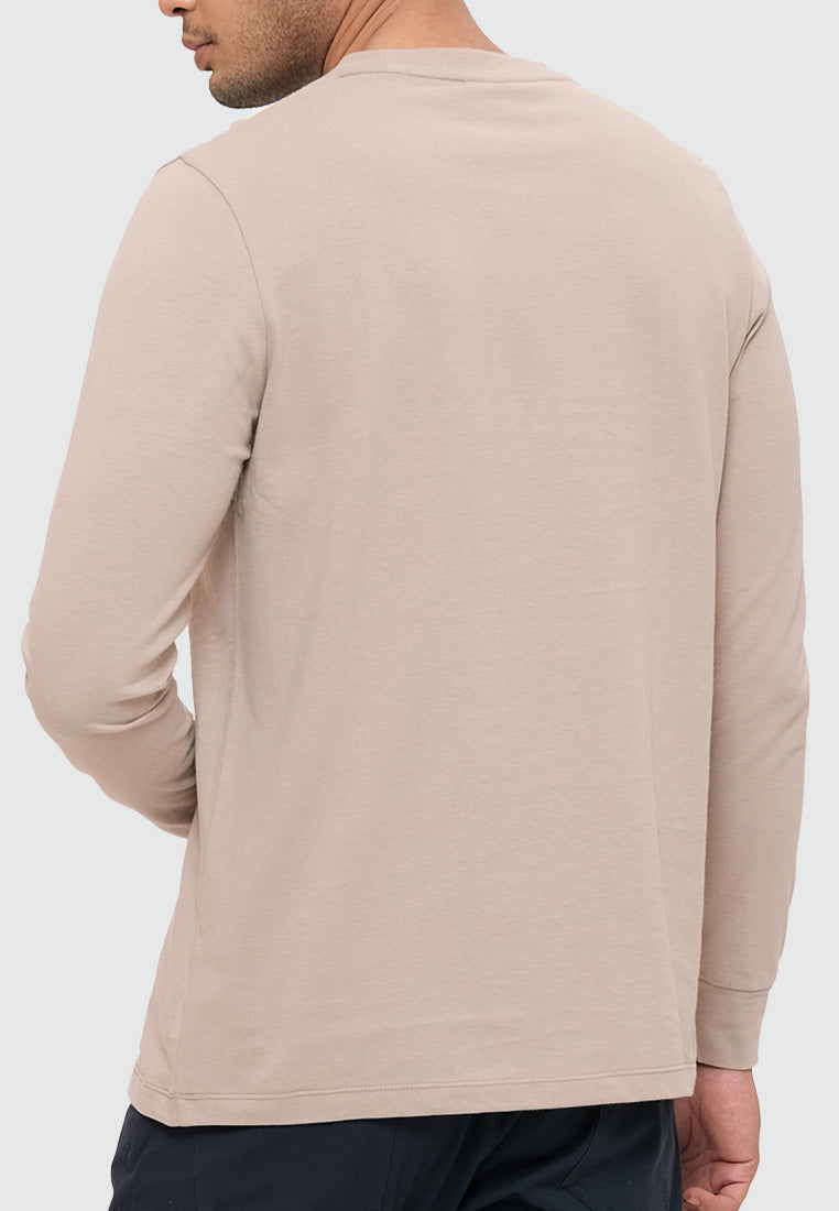 MOC T-Shirt Lengan Panjang Pria ABERDEEN - BEIGE