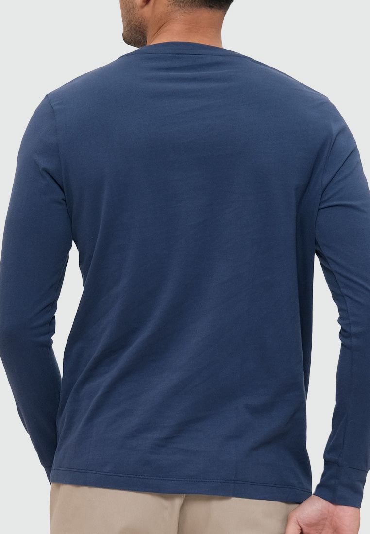 MOC T-Shirt Lengan Panjang Pria ABERDEEN - NAVY