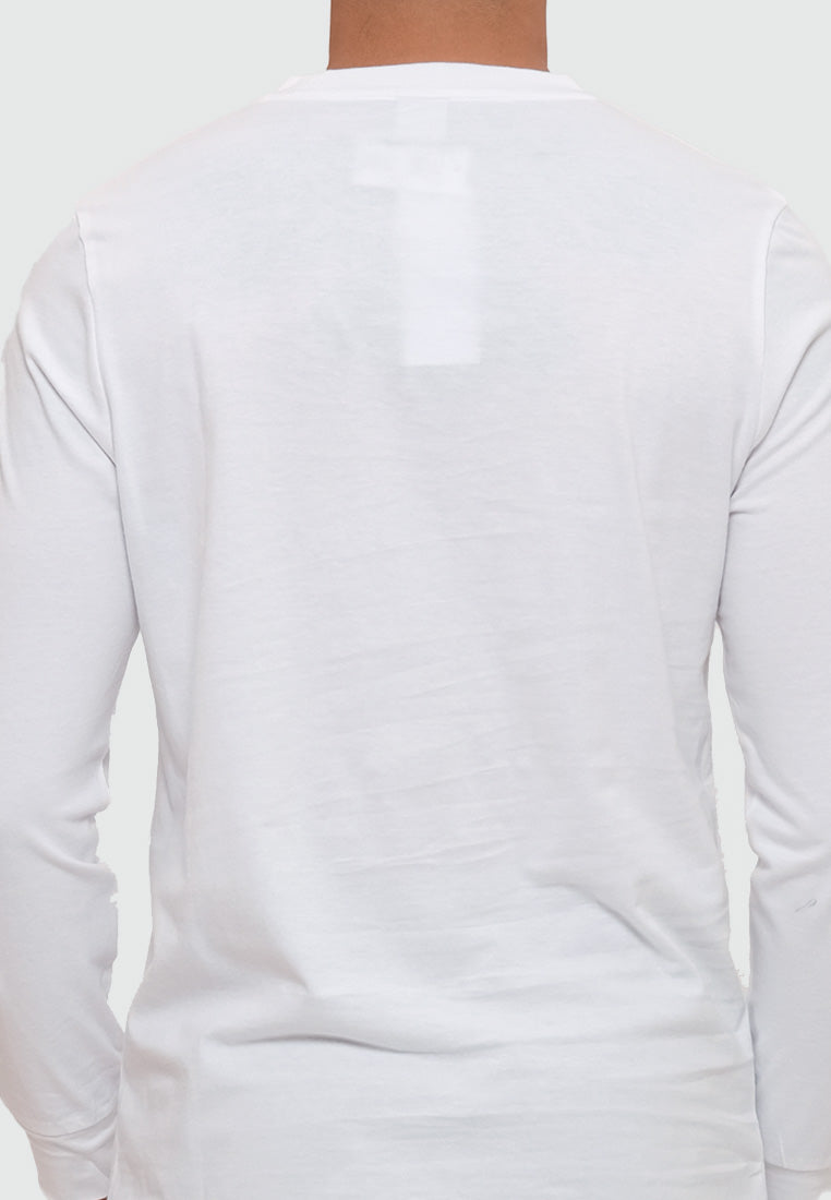 MOC T-Shirt Lengan Panjang Pria ABERDEEN - WHITE