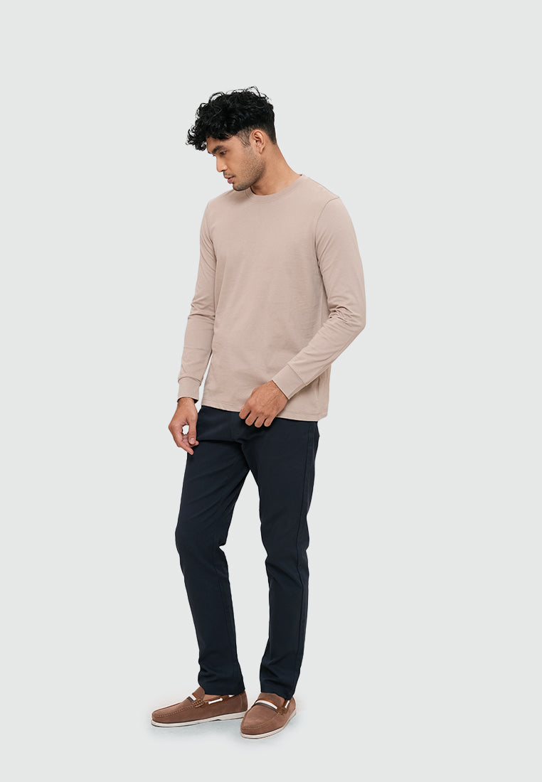 MOC T-Shirt Lengan Panjang Pria ABERDEEN - BEIGE