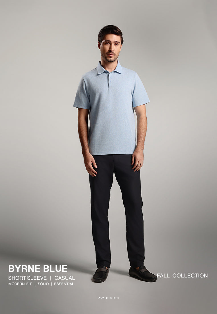 MOC - Kaos Polo Pria Lengan Pendek Byrne - Blue