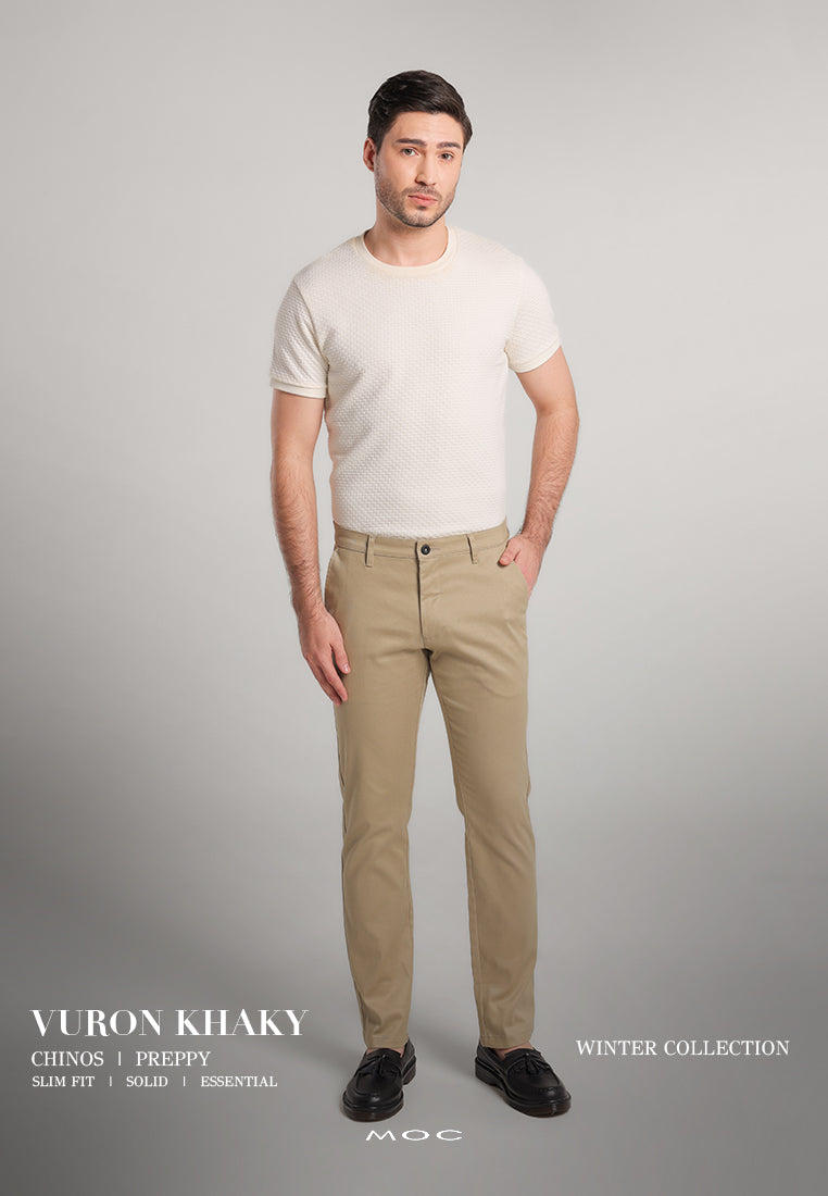MOC Celana Panjang Pria Slim Fit VURON B BESTBUY-KHAKI
