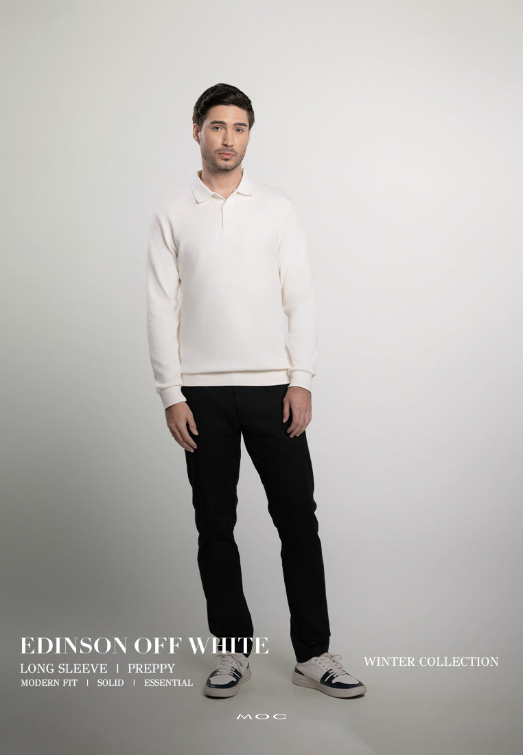 MOC Sweatshirt Lengan Panjang Pria EDINSON - OFF WHITE