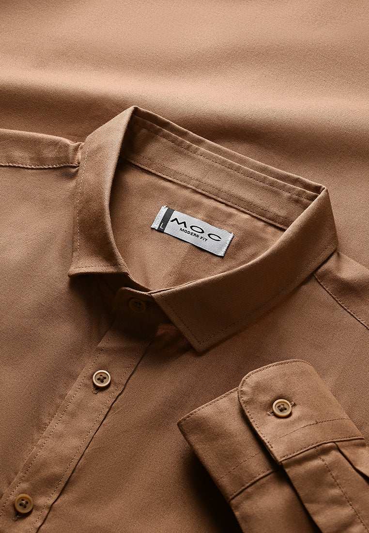 MOC Kemeja Lengan Panjang Pria CASPIAN-TAN