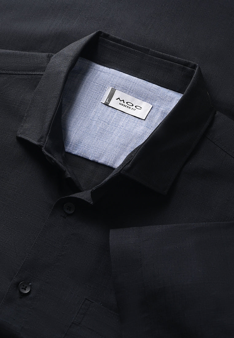 MOC Kemeja Lengan Pendek Pria BRENTWOOD 2-BLACK