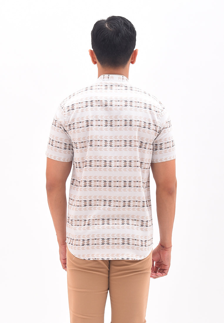 Men's Top by MOC Kemeja Koko Lengan Pendek Pria Gosling - Khaki