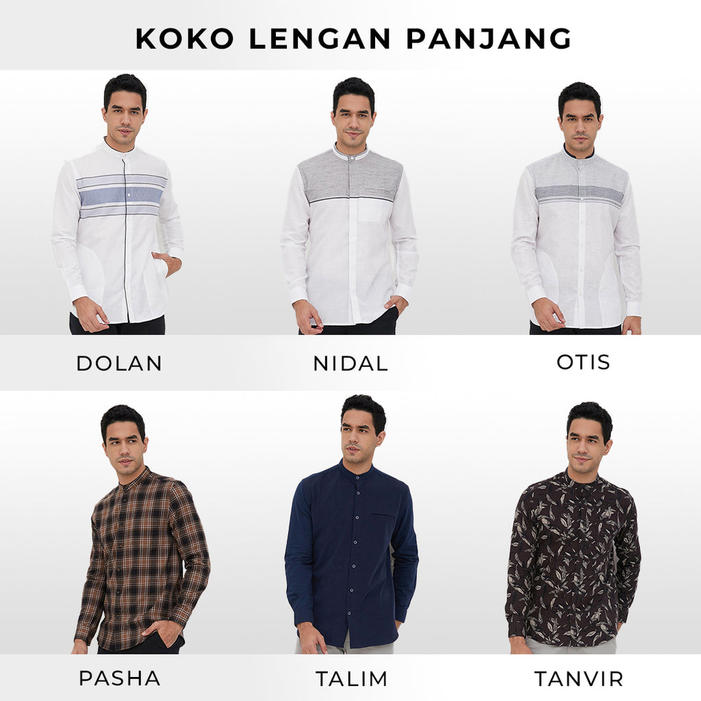 Men's Top by MOC Kemeja Koko Lengan Panjang Pria Collection 03