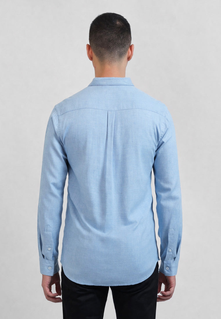 MOC Kemeja Lengan Panjang Pria MARIO - LIGHT BLUE