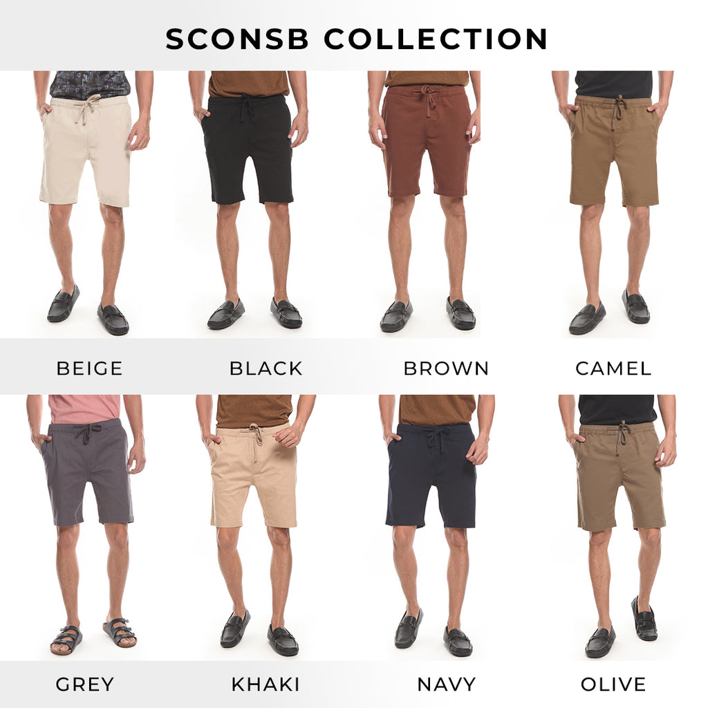 Men's Top by MOC Celana Pendek Casual Pria Short Slim Fit SCONSB Best Seller